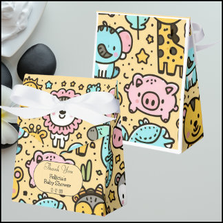 Yellow Animals Doddles Bedankt Bedankdoosjes