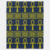 Yellow Ankh Fleece Deken (Voorkant)
