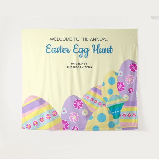 Yellow Annual Easter Egg Hunt photokleurful Wandkleed (Voorkant (horizontaal))