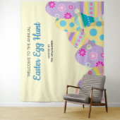 Yellow Annual Easter Egg Hunt photokleurful Wandkleed (In situ)