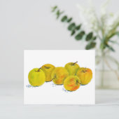 Yellow appels pastel stil leven briefkaart (Staand voorkant)