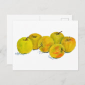 Yellow appels pastel stil leven briefkaart (Voorkant / Achterkant)
