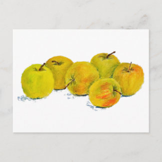 Yellow appels pastel stil leven briefkaart