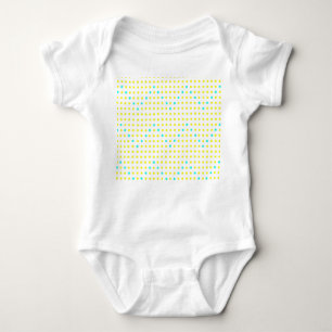 Yellow Aqua Chevron Stippen ZigZag Baby Romper