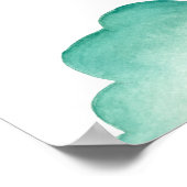 Yellow Aqua Hot Air Balloons Baby shower Welkom Poster (Hoek)