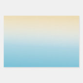 Yellow Aqua Pink Peach Hibiscus Floral Inpakpapier Vel (Voorkant 2)