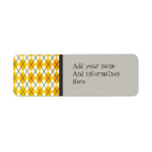 Yellow Argyle Etiket (Voorkant)
