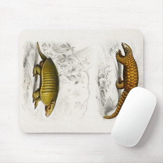 Yellow armadillo Indian Pangolin afbeelding Muismat (Met muis)