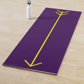 Yellow Arrow Yoga Mat - geel & paarse
