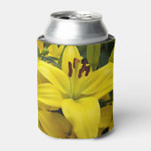 Yellow Asiatic Lily Floral Koelbox Blikjeskoeler (Blikje Voorkant)