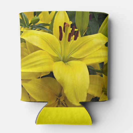 Yellow Asiatic Lily Floral Koelbox Blikjeskoeler (Achterkant)