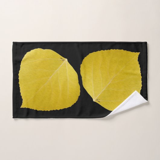 Yellow Aspen Leaf #5 Bad Handdoek (Handdoek)