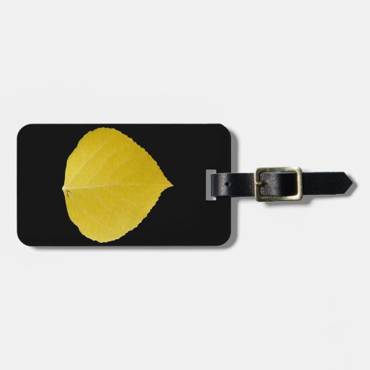 Yellow Aspen Leaf #5 Bagagelabel (Voorkant horizontaal)