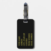 Yellow Aspen Leaf #5 Bagagelabel (Achterkant verticaal)