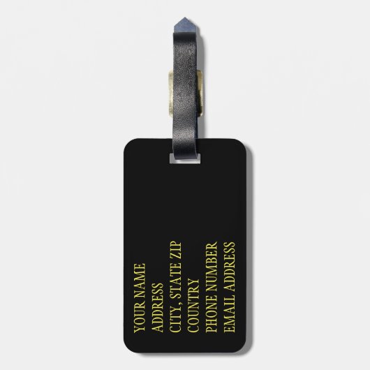 Yellow Aspen Leaf #5 Bagagelabel (Achterkant verticaal)