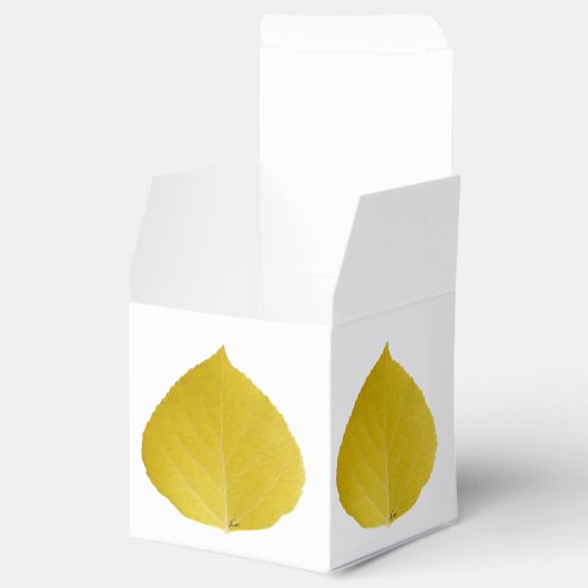 Yellow Aspen Leaf #5 Bedankdoosjes (Geopend)