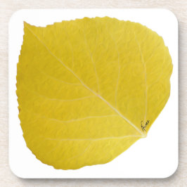 Yellow Aspen Leaf #5 Bier Onderzetter
