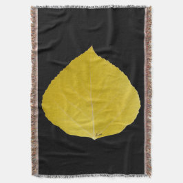 Yellow Aspen Leaf #5 Deken