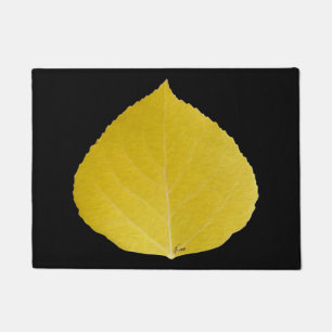 Yellow Aspen Leaf #5 Deurmat