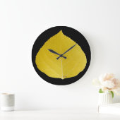 Yellow Aspen Leaf #5 Grote Klok (Huis)