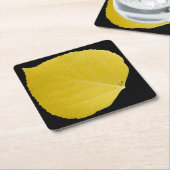 Yellow Aspen Leaf #5 Kartonnen Onderzetters (Schuin)