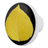 Yellow Aspen Leaf #5 Keramische Knop (Rechts)