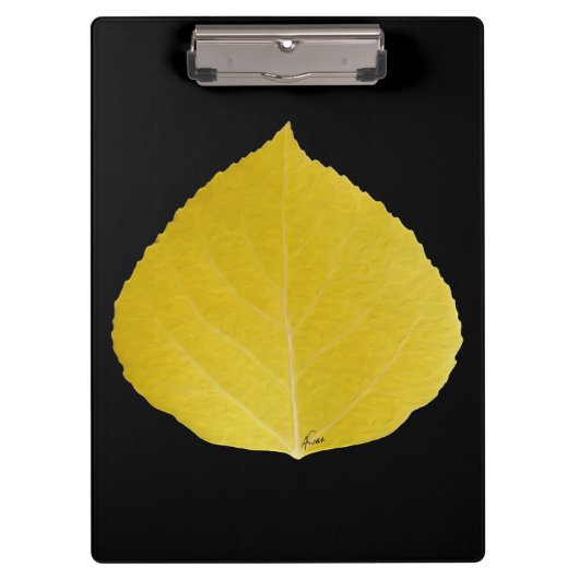 Yellow Aspen Leaf #5 Klembord (Voorkant)