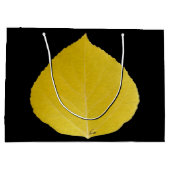 Yellow Aspen Leaf #5 Large Cadeautasje (Achterkant)