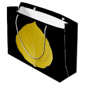 Yellow Aspen Leaf #5 Large Cadeautasje (Achterkant Gekanteld)