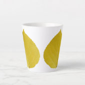 Yellow Aspen Leaf #5 Latte Mok (Voorkant)