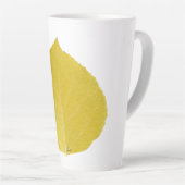 Yellow Aspen Leaf #5 Latte Mok (Rechterhoek)