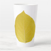 Yellow Aspen Leaf #5 Latte Mok (Voorkant)
