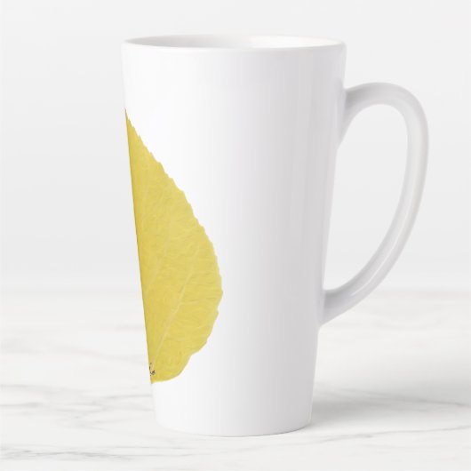 Yellow Aspen Leaf #5 Latte Mok (Rechts)