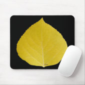 Yellow Aspen Leaf #5 Muismat (Met muis)