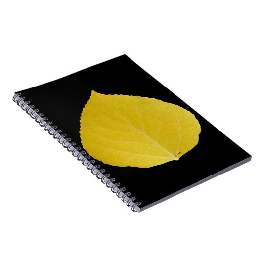 Yellow Aspen Leaf #5 Notitieboek (Rechterzijde)