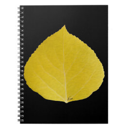 Yellow Aspen Leaf #5 Notitieboek