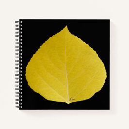 Yellow Aspen Leaf #5 Notitieboek