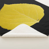Yellow Aspen Leaf #5 Sherpa Deken (3/4)