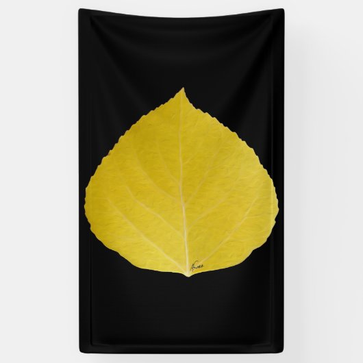 Yellow Aspen Leaf #5 Spandoek (Verticaal)