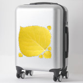 Yellow Aspen Leaf #5 Sticker (Koffer)