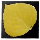 Yellow Aspen Leaf #5 Tegeltje (Voorkant)