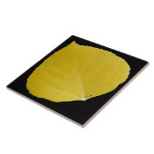 Yellow Aspen Leaf #5 Tegeltje (Zijkant)