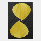 Yellow Aspen Leaf #5 Theedoek (Verticaal)
