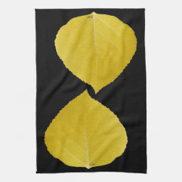 Yellow Aspen Leaf #5 Theedoek