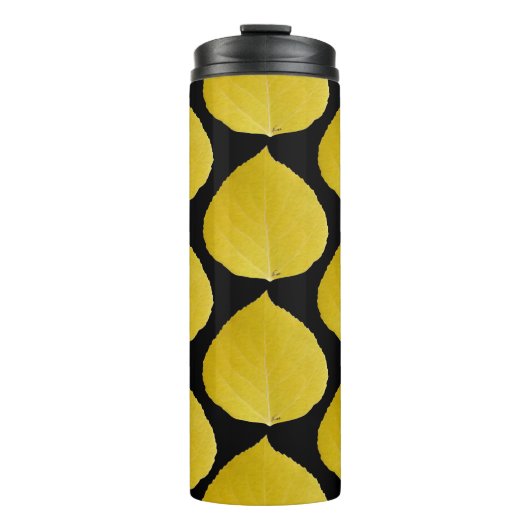 Yellow Aspen Leaf #5 Thermosbeker (Voorkant)