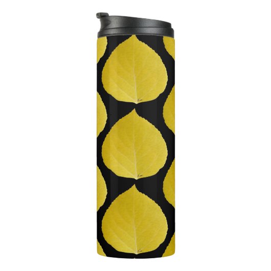 Yellow Aspen Leaf #5 Thermosbeker (Geroteerd rechts)