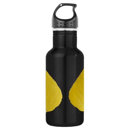 Yellow Aspen Leaf #5 Waterfles (Voorkant)