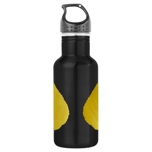 Yellow Aspen Leaf #5 Waterfles (Achterkant)