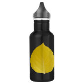 Yellow Aspen Leaf #5 Waterfles (Links)