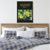 Yellow Aster Wildflowers Canvas Print (Insitu (Slaapkamer))